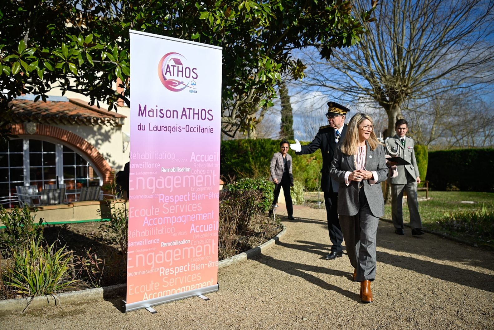 Inauguration de la 5e maison Athos le 31 janvier par Patricia Miralles.